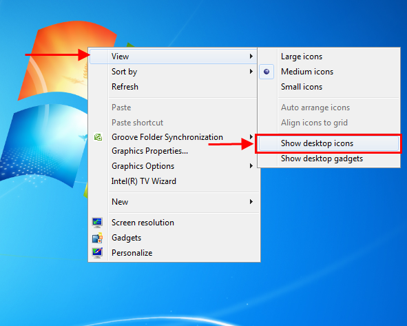 How to Hide Desktop Icons Windows 7