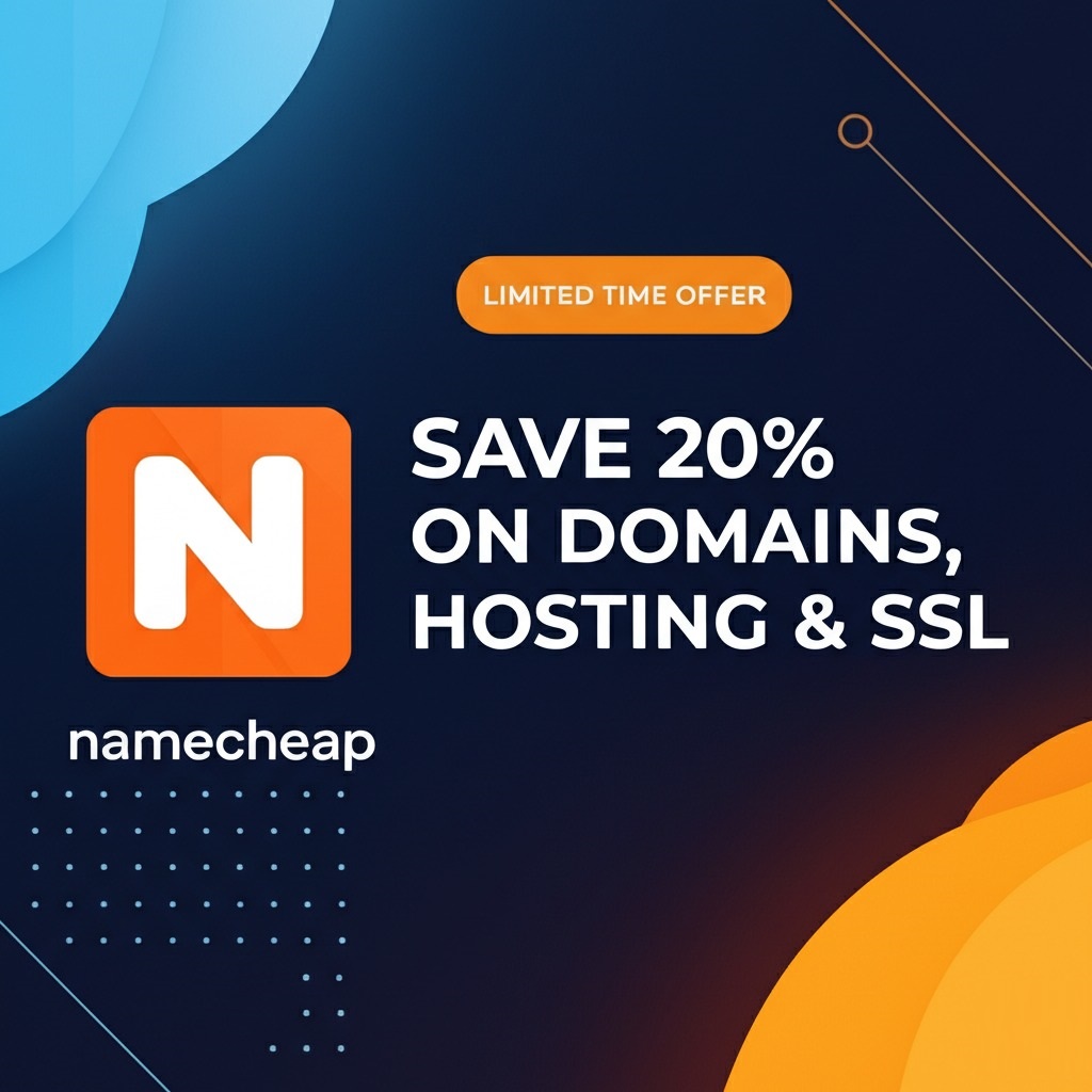 Namecheap Promo Code 20% OFF – Save on Domains, Hosting & SSL (2025)
