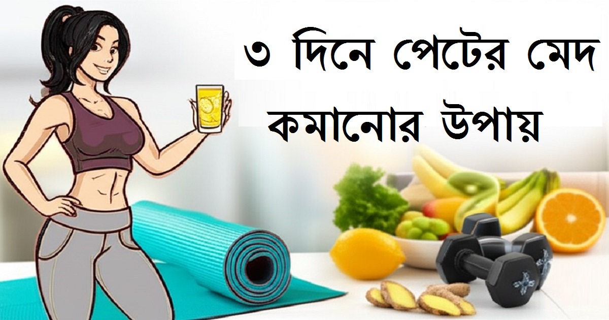 ৩ দিনে পেটের মেদ কমানোর উপায়