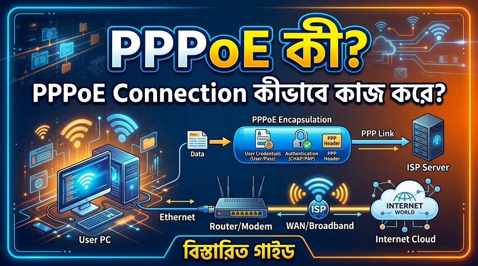 PPPoE কী? PPPoE Connection কীভাবে কাজ করে? | ISP Connection Guide