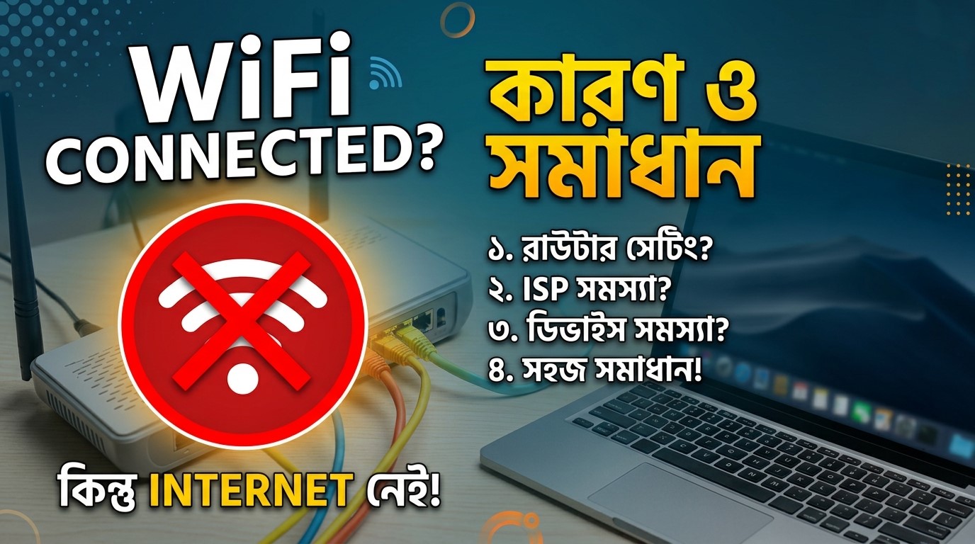 WiFi Connected কিন্তু Internet নেই—কারণ ও সমাধান